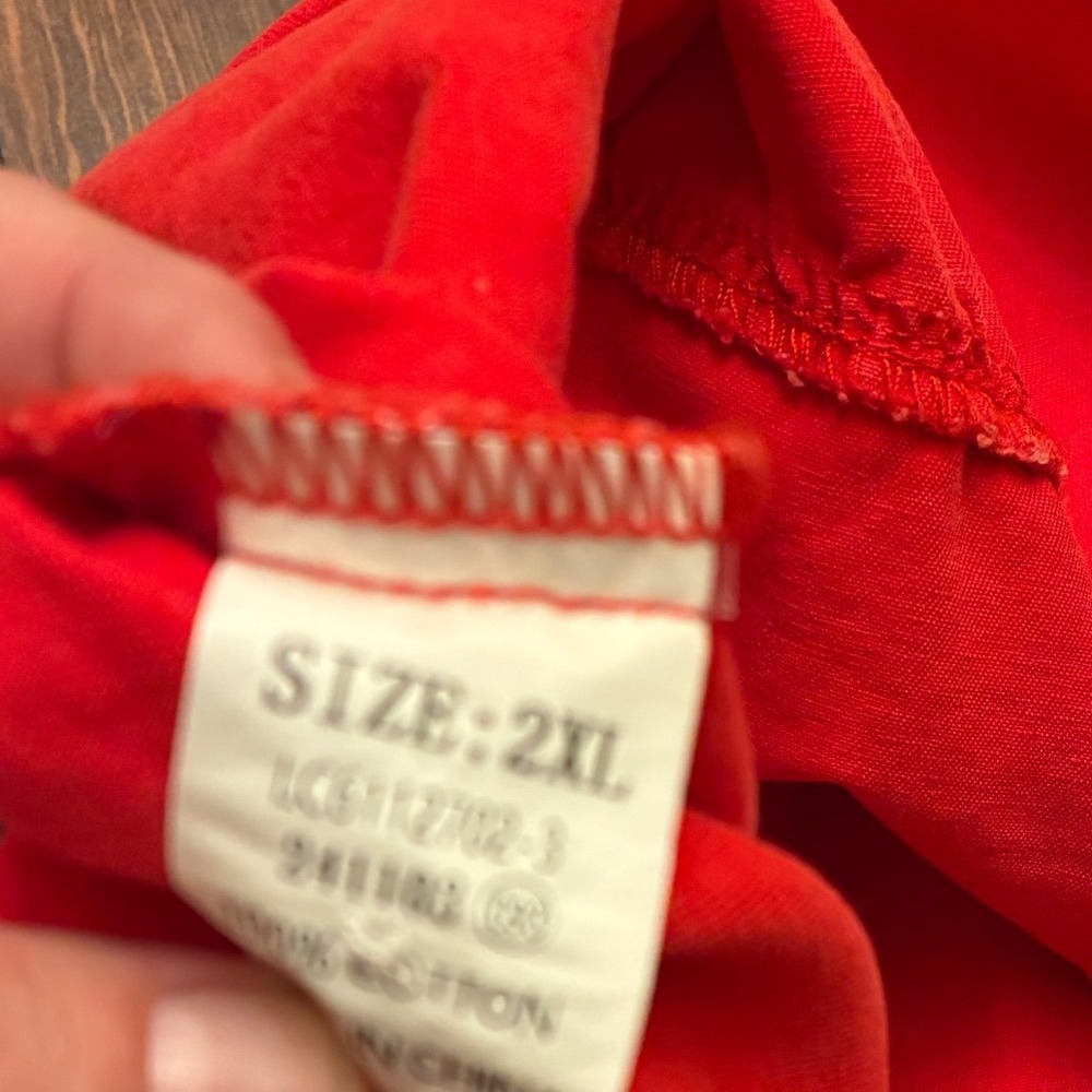 Red Denim Babydoll Dress, Women's size 2XL - Picture 4 of 4